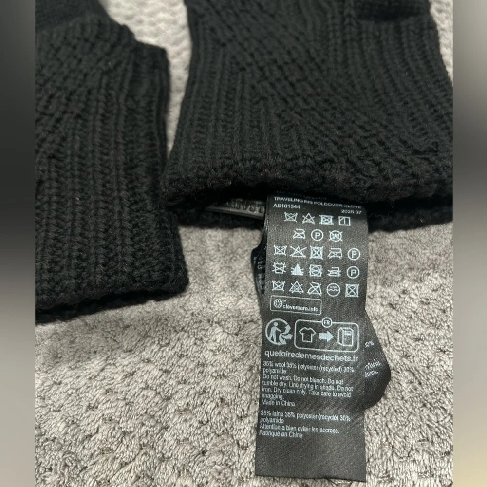 Allsaints Traveling Rib Foldover Gloves black  $59 new